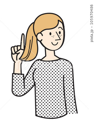 人物イラスト シンプルイラスト 白人女性 人物イラスト シンプルイラスト 白人女性 105970486