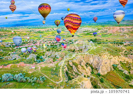 Air balloons place in Cappadocia-amazing and unreal views in  Valley. 105970741