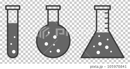 Illustration of a glass flask used for chemical and liquid experiments 105970841