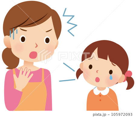 母親に相談する子ども 話す 驚く 親子 悩み 母親に相談する子ども 話す 驚く 親子 悩み 105972093