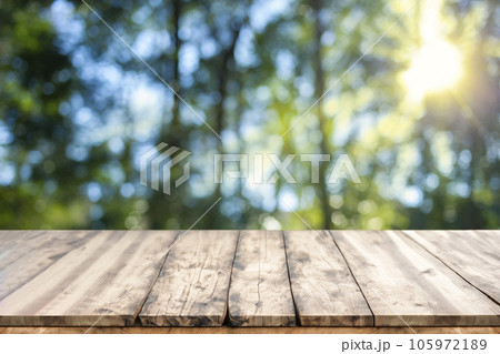 背景　森のテーブル 105972189