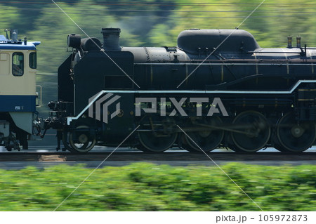 EF65に牽引されるD51-200号機 （東海道本線 安土 - 能登川, 2023年7月） 105972873