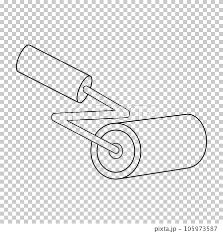 Paint roller outline on transparent background Paint roller outline on transparent background 105973587