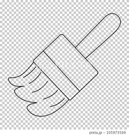 Paintbrush outline on transparent background Paintbrush outline on transparent background 105973589