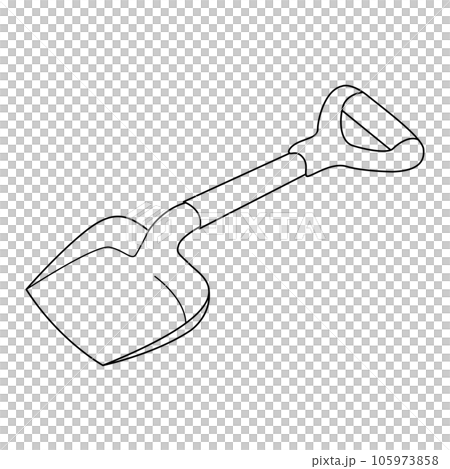 Shovel outline on transparent background Shovel outline on transparent background 105973858