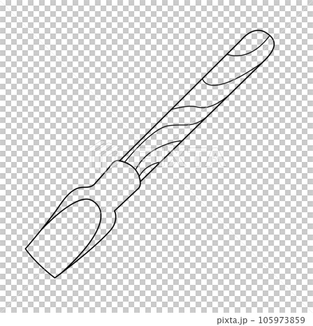 Spade outline on transparent background 105973859