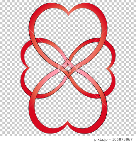 Heart isolated design on transparent background, valentine icon clipart element for decoration 105973967