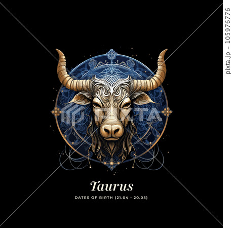 Taurus horoscope sign. Astrology. Emblem, logo 105976776