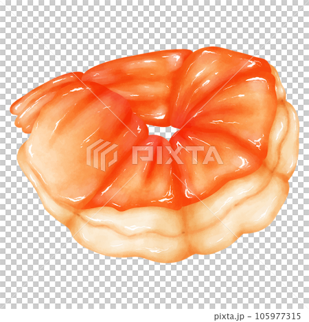 shrimp drawings on white background. 105977315
