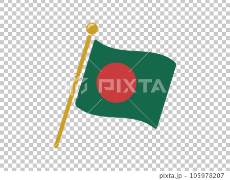 バングラデシュの国旗アイコン ベクターイラスト 105978207