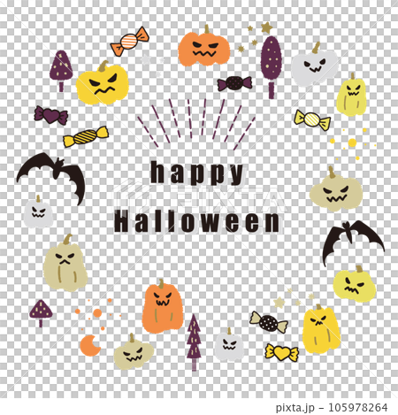 Cute Halloween illustration set Cute Halloween illustration set 105978264