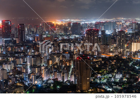 《東京都》深夜の東京都市風景 《東京都》深夜の東京都市風景 105978546