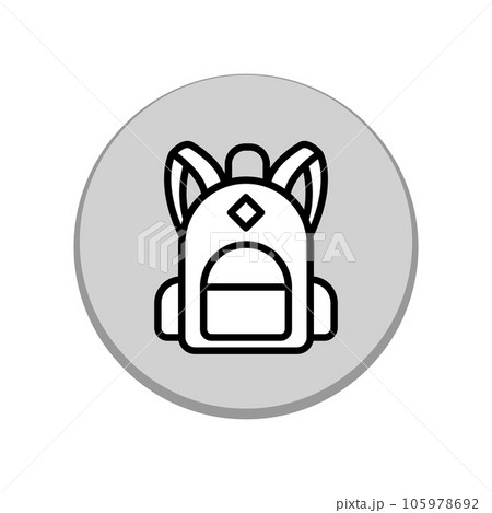 Illustration Vector graphic of Backpack icon Illustration Vector graphic of Backpack icon 105978692
