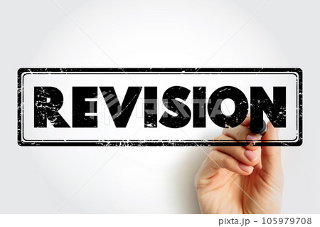 Revision text stamp, education concept background 105979708