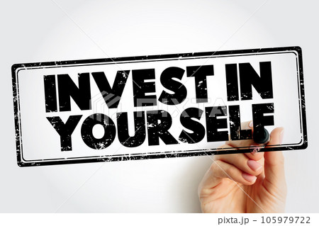 Invest In Yourself text stamp, concept background 105979722