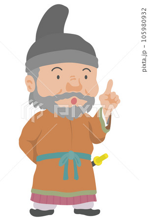 何かを説明する古代日本の貴族 105980932
