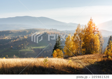 Amazing scene on autumn mountains Amazing scene on autumn mountains 105981320