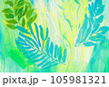 colourfull painting of plant life abstract background that is natural and calming 105981321