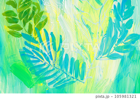 colourfull painting of plant life abstract background that is natural and calming colourfull painting of plant life abstract background that is natural and calming 105981321