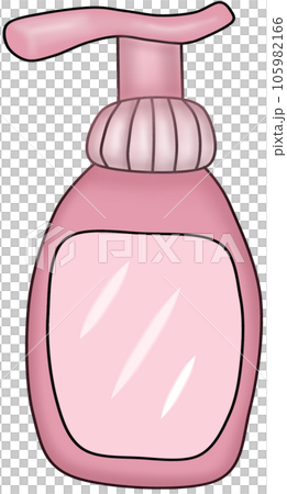 pink liquid soap bottle 105982166
