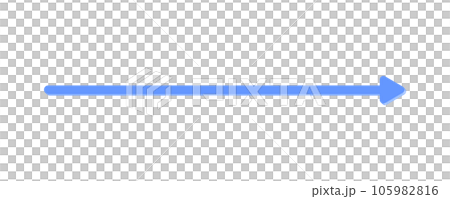 指向右側的長水平箭頭圖標-藍色-進度、方向、時間軸的圖片素材 105982816