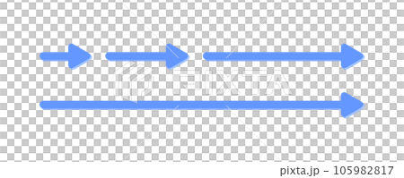 A set of simple blue arrow icons - pointer and direction images 105982817