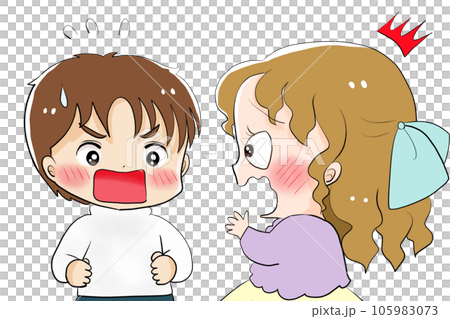 A shy man and a surprised woman A shy man and a surprised woman 105983073