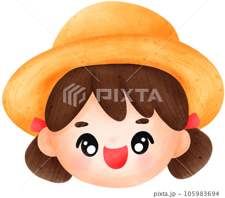 Cute cartoon illustration of a farmer character Cute cartoon illustration of a farmer character 105983694