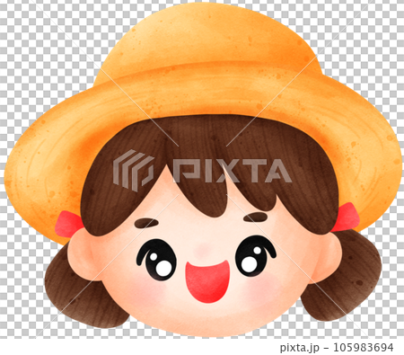 Cute cartoon illustration of a farmer character Cute cartoon illustration of a farmer character 105983694