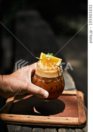Espresso tonic ,refreshment summer drink Espresso tonic ,refreshment summer drink 105983832