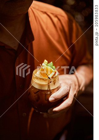 Espresso tonic ,refreshment summer drink Espresso tonic ,refreshment summer drink 105983833