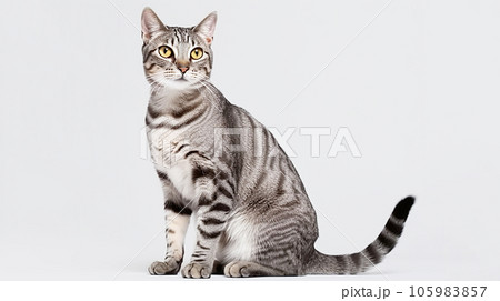 エジプシャンマウ 猫 白背景 エジプシャンマウ 猫 白背景 105983857