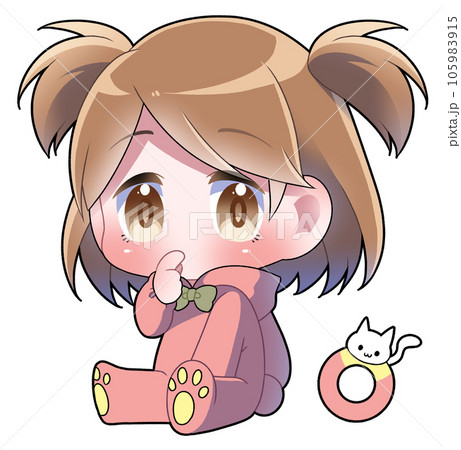 座る赤ちゃん 105983915