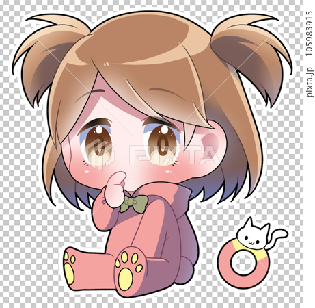 座る赤ちゃん 105983915
