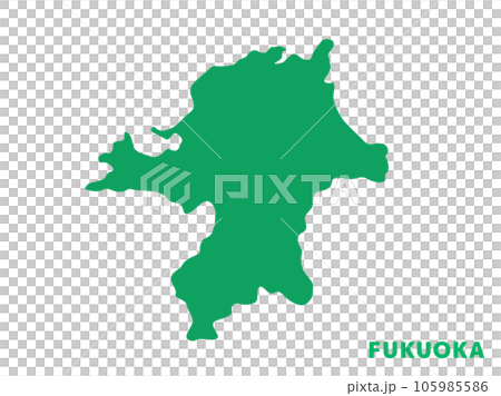 福岡縣的剪影插圖 105985586