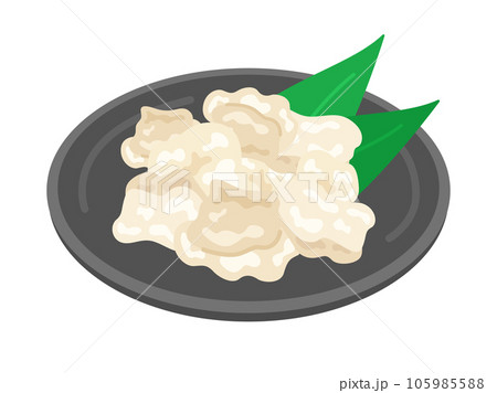 皿に盛り付けられた、焼肉用のホルモンのイラスト 105985588