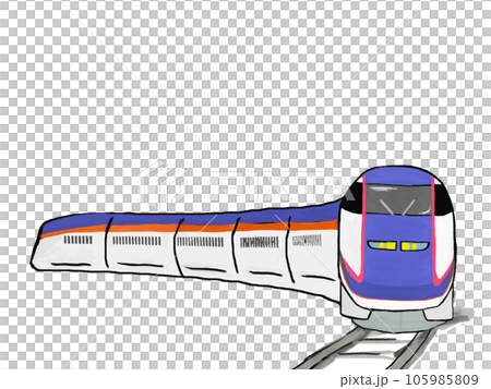 山形新幹線つばさのスケッチ風イラスト 105985809