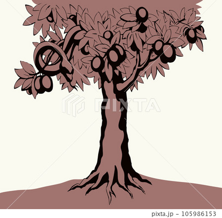 Evil Tree Drawing Black Silhouette Of A Spooky Tree With An Ominous