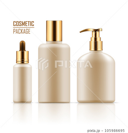 Blank template of cosmetic packages. Blank template of cosmetic packages. 105986695