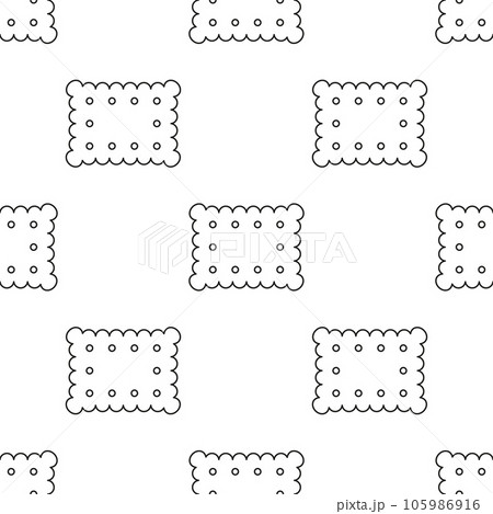 vector seamless pattern of cartoon cracker 105986916