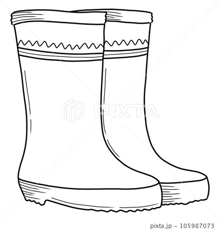 Autumn leaves with boots 105987073