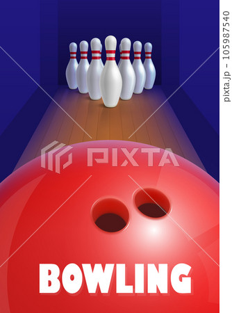 Bowling ball and skittles. Bowling ball and skittles. 105987540