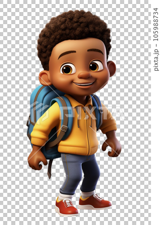 Cartoon Boy Going to School Cartoon Boy Going to School 105988734