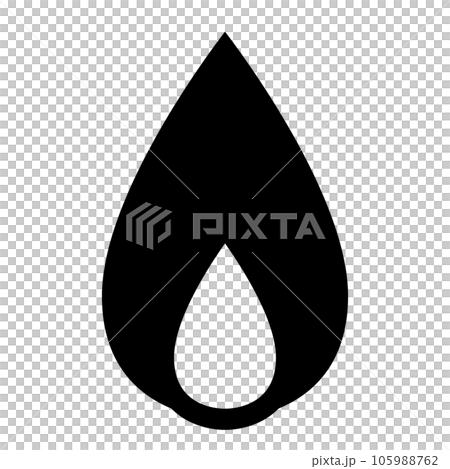 炎を表す塗りつぶしスタイルのアイコン 105988762