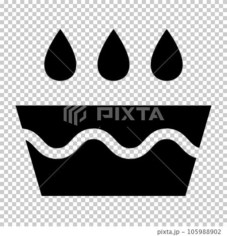 代表水、洗滌的填充風格圖標 105988902