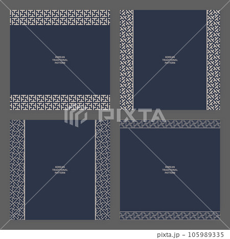 Collection of various traditional Korean patterns and frames. Collection of various traditional Korean patterns and frames. 105989335