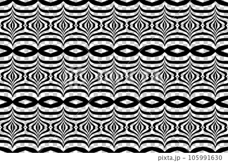 Abstract Seamless Pattern. Black and White Texture. Vector Art. 105991630
