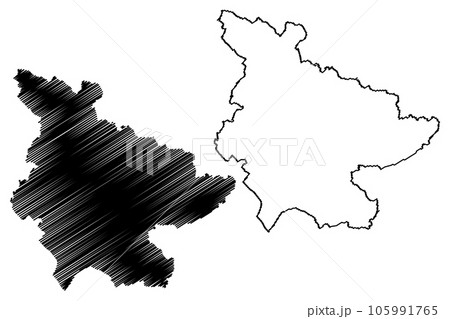 Lichfield Non-metropolitan district (United Kingdom of Great Britain and Northern Ireland, ceremonial county Staffordshire or Staffs, England) map vector illustration, scribble sketch map Lichfield Non-metropolitan district (United Kingdom of Great Britain and Northern Ireland, ceremonial county Staffordshire or Staffs, England) map vector illustration, scribble sketch map 105991765