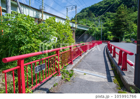 湯檜曽橋 湯檜曽川 上越線鉄橋 みなかみ町 湯檜曽橋 湯檜曽川 上越線鉄橋 みなかみ町 105991766