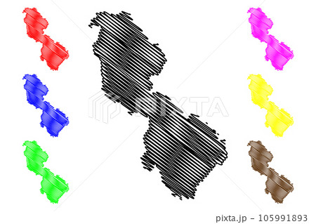 Leitrim County Council (Republic of Ireland, Counties of Ireland) map vector illustration, scribble sketch Leitrim map 105991893